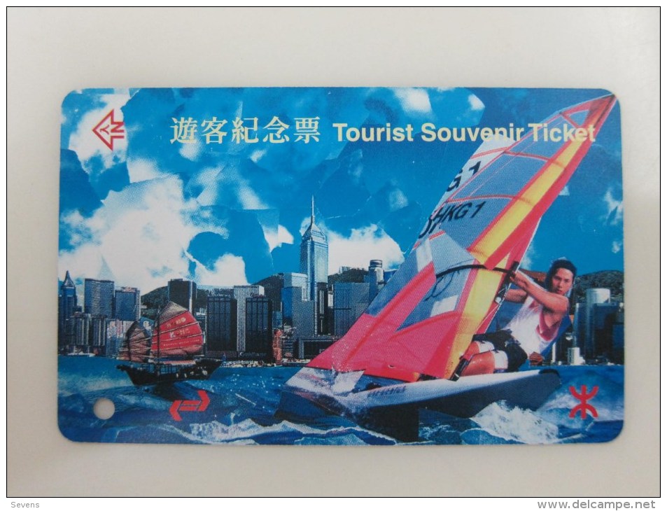 Hongkong Metro Tourist Souvenir Ticket,Windsurfing Olympic Championship Lee Lai Shan,set Of 1,used - Hong Kong