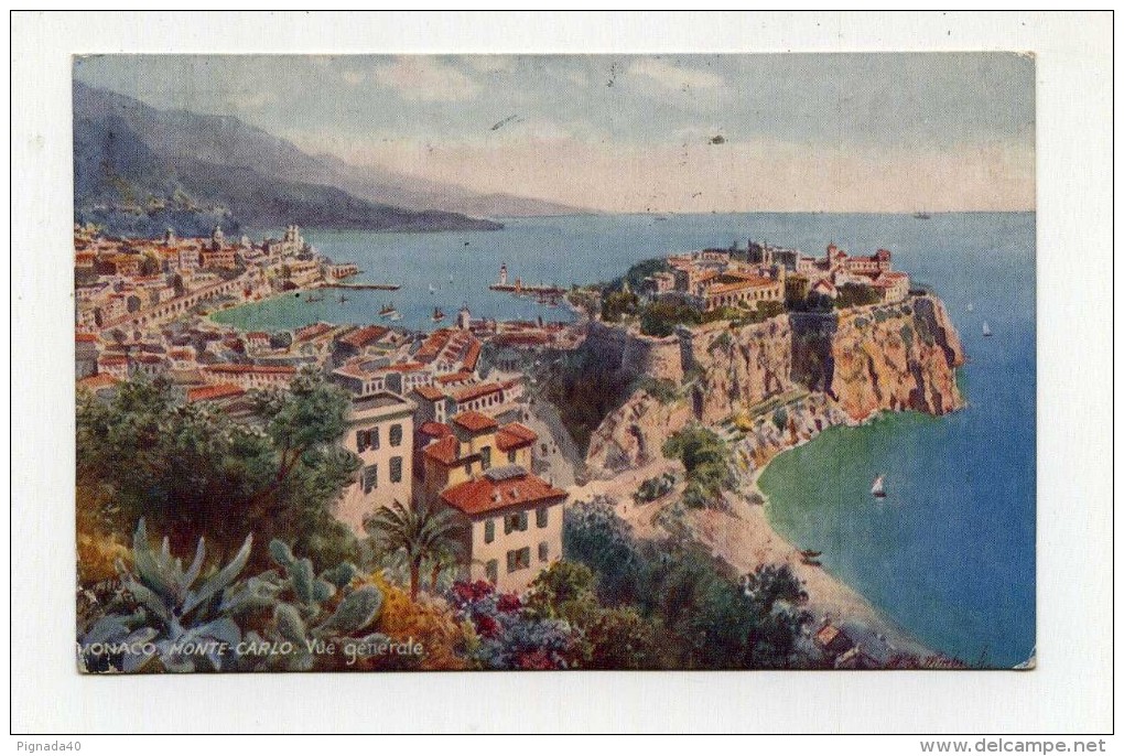 CP , MONACO , MONTE-CARLO , Vue Générale Prise De La Corniche - Monte-Carlo