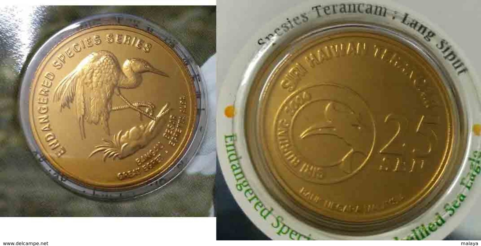 MALAYSIA 2005 Coin Bird Nordic Gold BU 25 Sen Great Egret - Malaysie