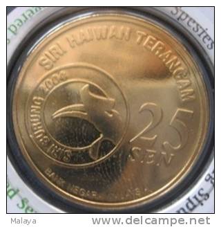 MALAYSIA 2005 Coin Bird Nordic Gold BU 25 Sen Great Egret - Malaysia