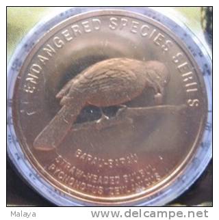 MALAYSIA 2005 2004   25 Sen Coin Bird Nordic Gold BUStraw Headed Bulbul - Maleisië