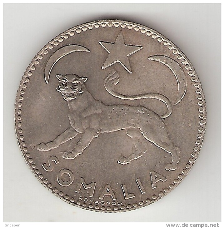 *somalia 1 Somalo  1950 Km 5  Unc - Somalië