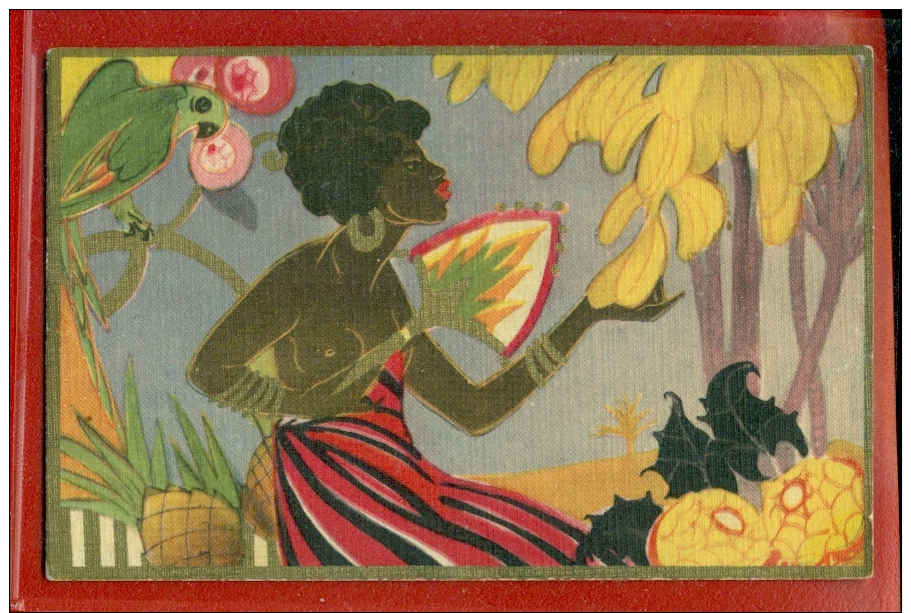 ART DECO AFRICAN WOMAN # 242 BY CHIOSTRI VINTAGE PC. W1876 - Chiostri, Carlo