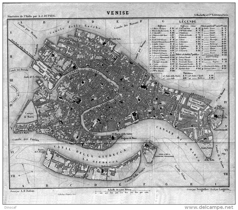 VENEZIA  - PIANTA DEL **1867**, MAPPA, Originale - Prints & Engravings