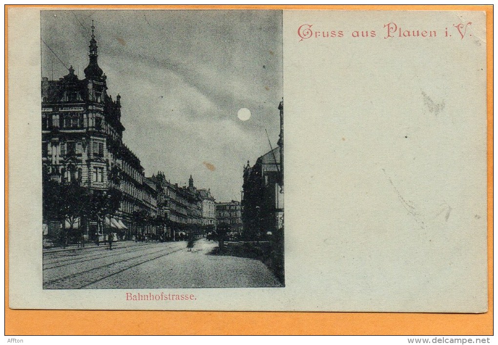 Gruss Aus Plauen I V Bahnhofstrasse 1900 Postcard - Plauen