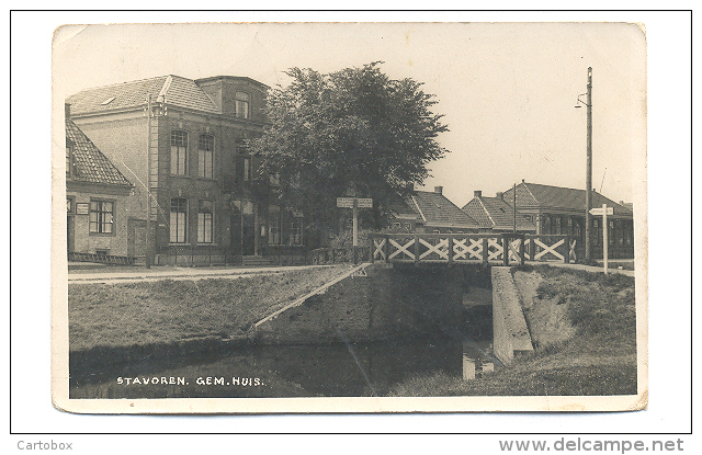 Stavoren, Gemeentehuis (originele Fotokaart ) - Stavoren