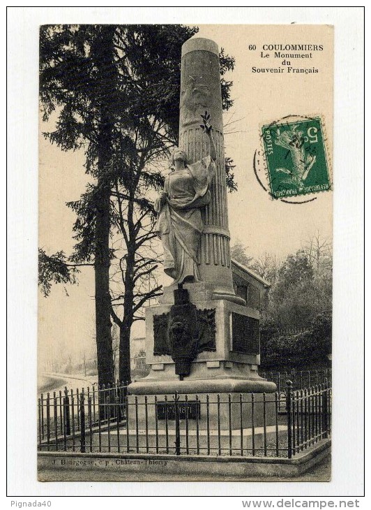 CP , 77 , COULOMMIERS , Le Monument Du Souvenir Français - Coulommiers