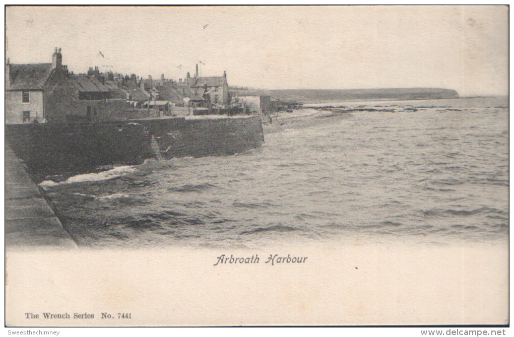 Arbroath Angus Scotland Harbour Wrench Series Quality PRINTED  Old Postcard UNUSED - Angus
