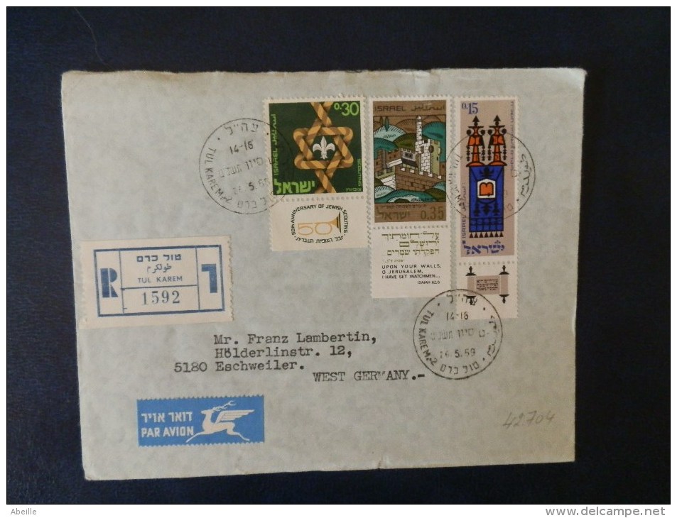 42/704 LETTRE   ISRAEL - Storia Postale