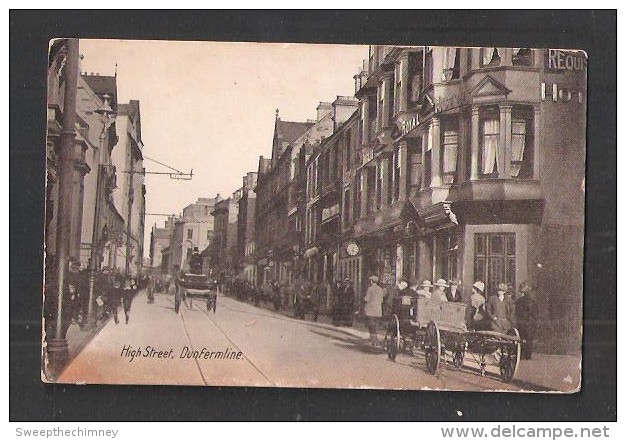 Dunfermline HIGH Street FIFE CARD HAS FAULTS Scotland - Fife