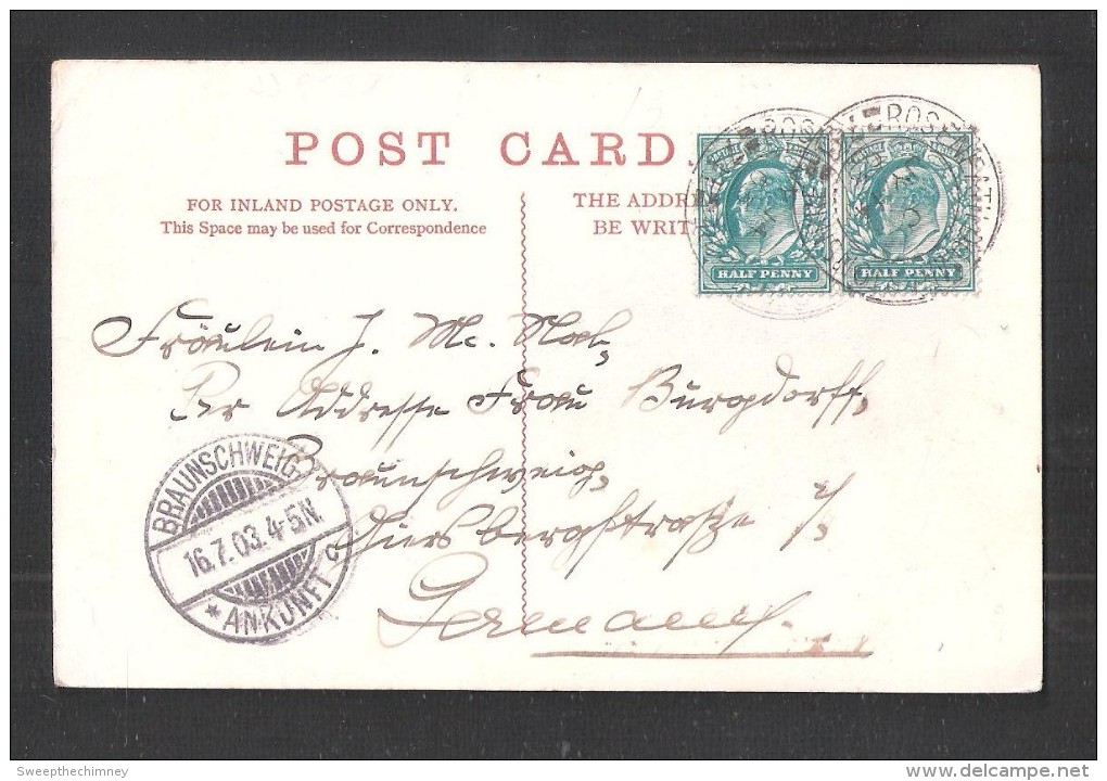 ROSNEATH VILLAGE WITH ROSNEATH 1903 POSTMARKS ON 2 X 1/2D STAMPS On POSTCARD Scotland POSTAL HISTORY - Argyllshire