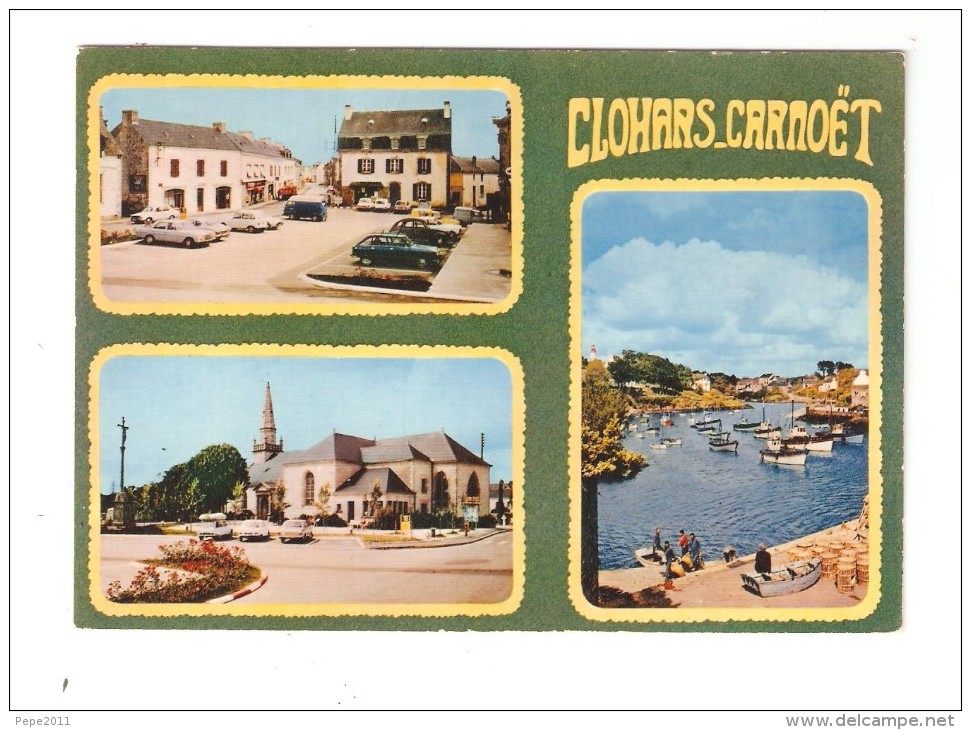 CSM : 29 - Clohars Carnoët : Multivues ( 3 ) : Place - Eglise - Port - Clohars-Carnoët