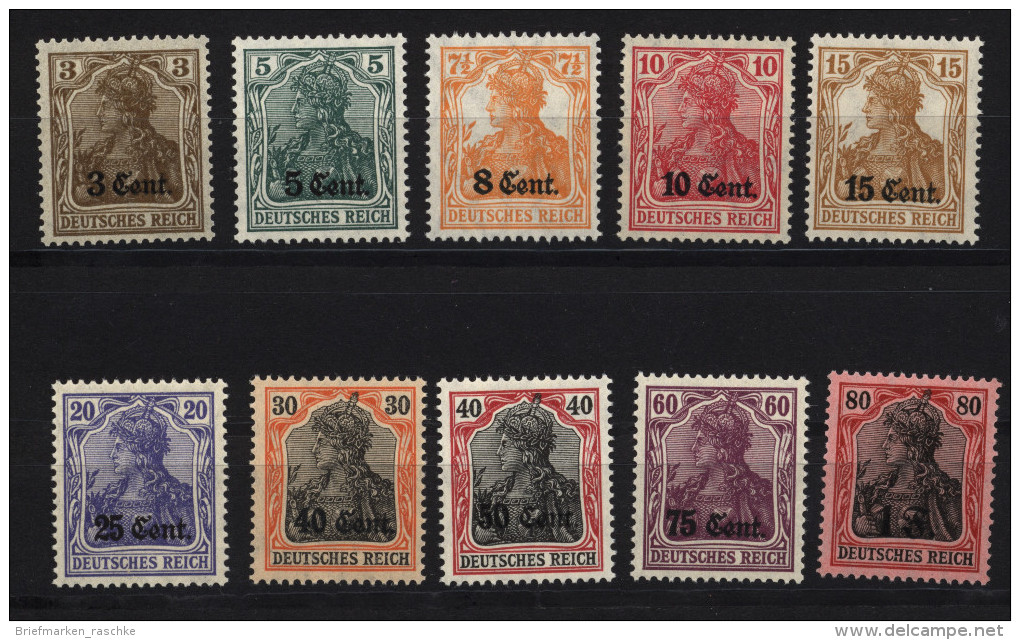 Etappe West,Nr.1-10,xx ,Mi.54,- (3570) - Besetzungen 1914-18