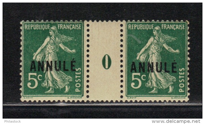 FRANCE N° 137 * Surch. Annulé En Paire Millésimée - Millésimes