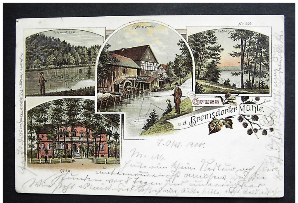 BREMSDORF Eisenhüttenstadt - Litho - Z. B. Mühle Angeln Villa 1900 - NUR 3 TAGE! - Sonstige & Ohne Zuordnung