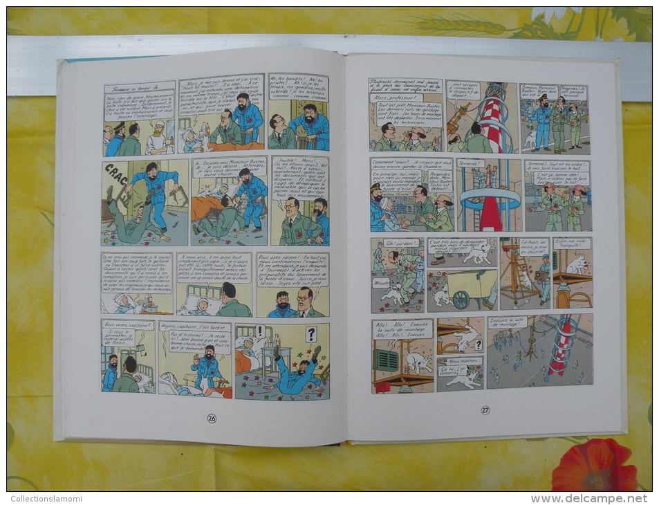 BD, LES AVENTURES DE TINTIN, Objectif Lune, 1966 Hergé - 62 pages édit Casterman