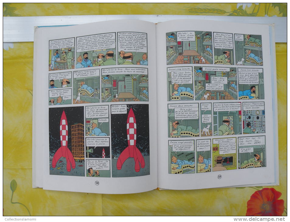 BD, LES AVENTURES DE TINTIN, Objectif Lune, 1966 Hergé - 62 pages édit Casterman