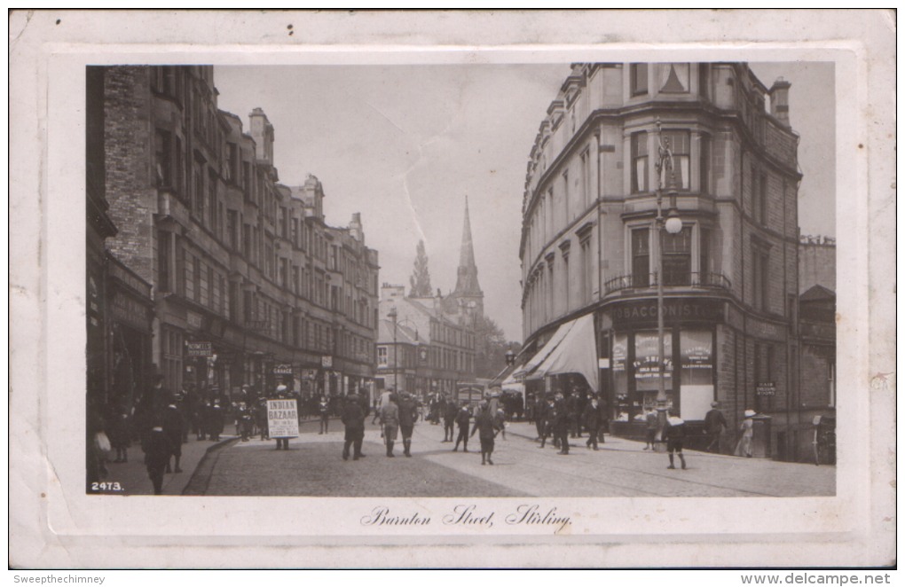 RP BARNTON STREET STIRLING POSTCARD SCOTLAND USED 1911 DAVIDSON'S RP - Stirlingshire