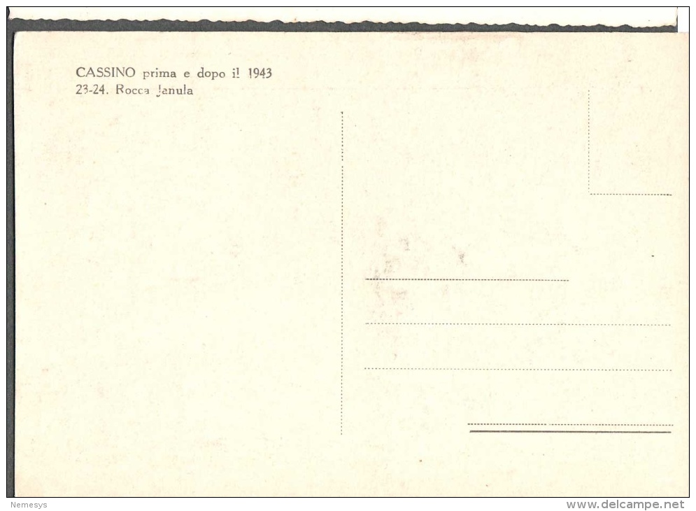 CASSINO PRIMA E DOPO IL BOMBARDAMENTO DEL 1943 FG NV SEE 2 SCANS - Altri & Non Classificati