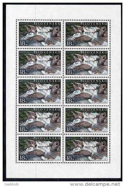 SLOVAKIA 2001 Europa: Water Resources Sheetlet Of 10 MNH / **.  Michel 394 KB - Ungebraucht