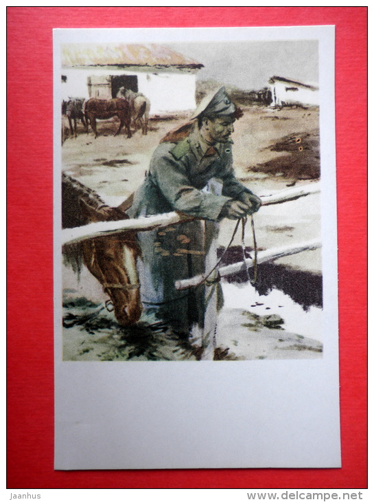 Illustration By Y. Rebrov - Grigory - Recruit - And Quiet Flows The Don By M. Sholokhov - 1973 - Russia USSR - Unused - Contemporanea (a Partire Dal 1950)