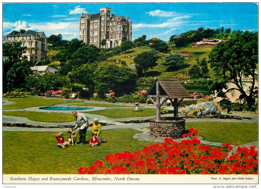 Runnymede Gardens, Ilfracombe, Devon, England Postcard John Hinde Unposted #1 - Ilfracombe