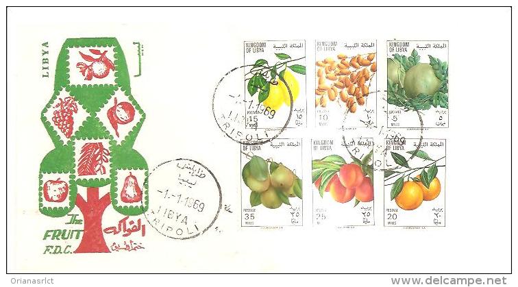 75881) FDC-della Libia- The Fruit -1 -1-1969 - Libia