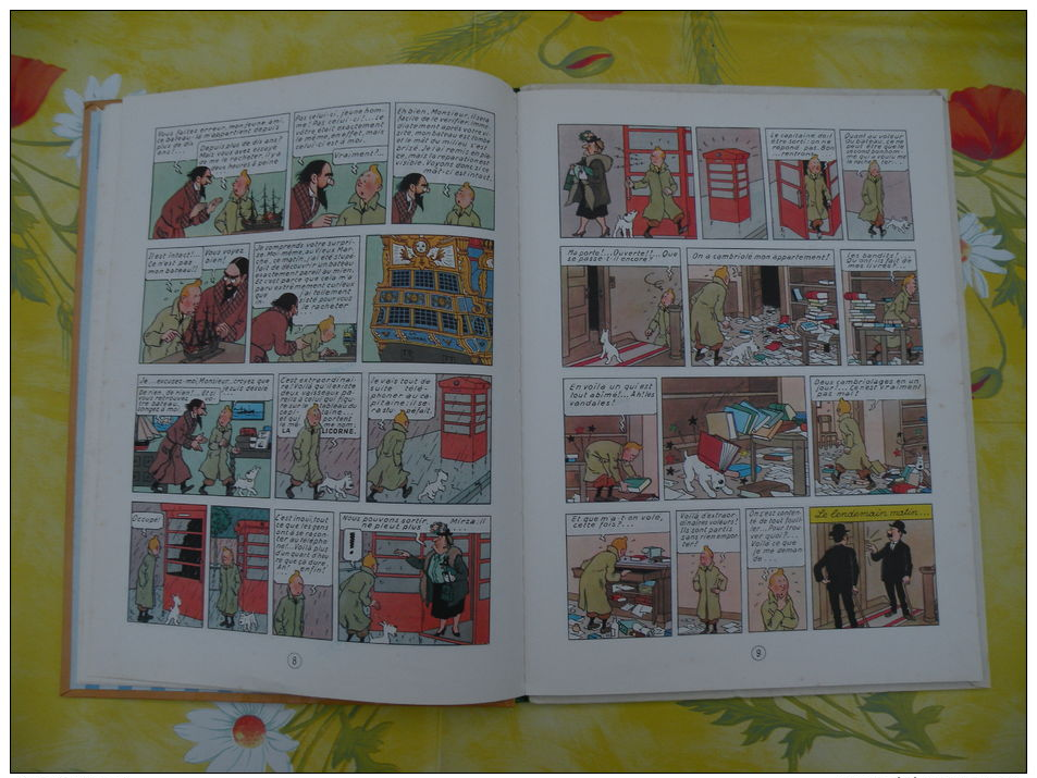 BD, LES AVENTURES DE TINTIN, Le Secret de la Licorne, 1981 Hergé - 62 pages édit Casterman