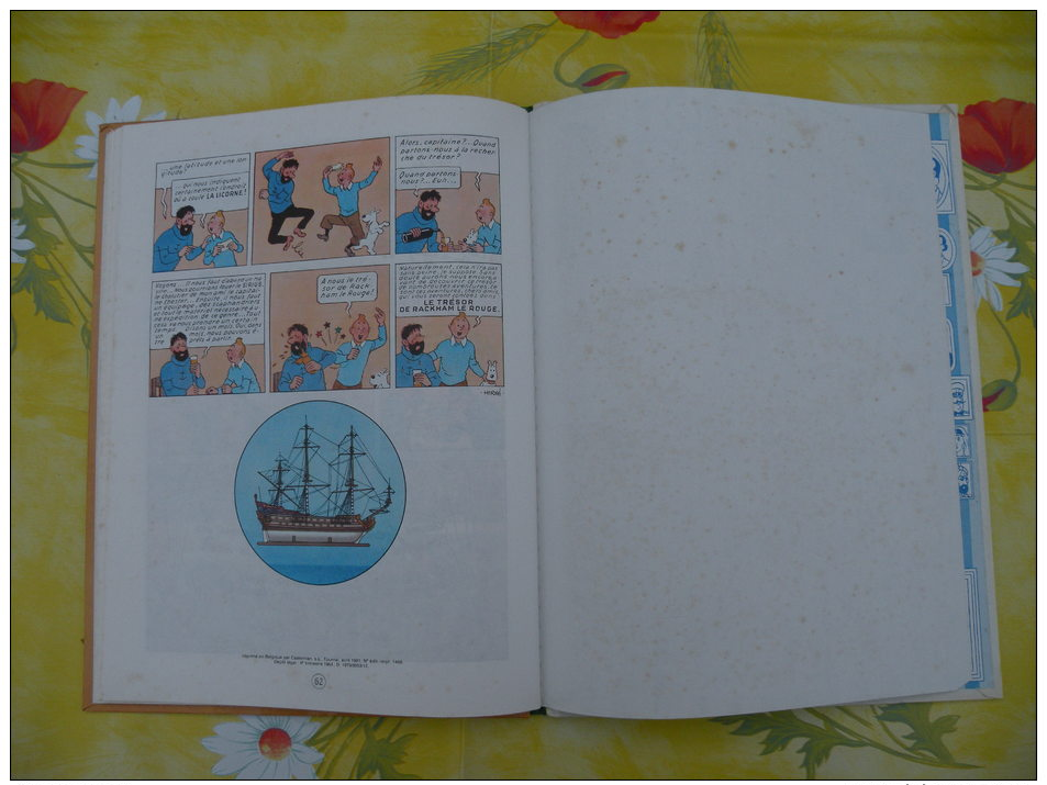 BD, LES AVENTURES DE TINTIN, Le Secret de la Licorne, 1981 Hergé - 62 pages édit Casterman