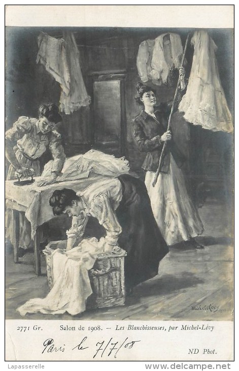 Salon De 1908 - Les Blanchisseuses, Par Michel Levy - Autres & Non Classés