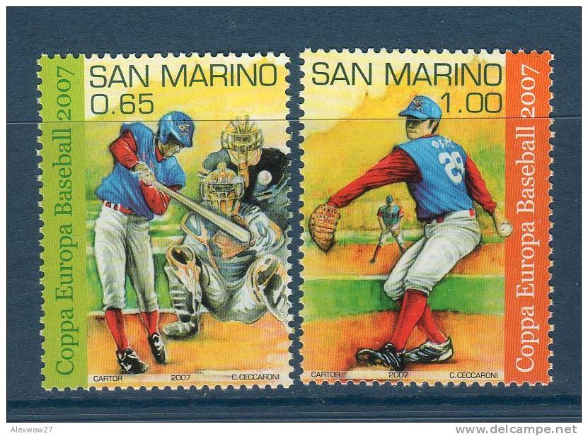 San Marino / San Marin 2007 -- Baseball -- **MNH - Unused Stamps