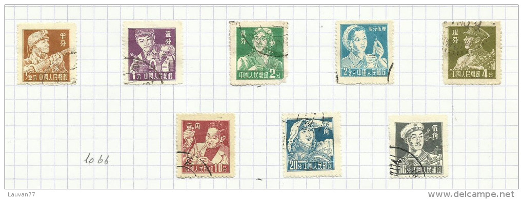 Chine N°1062 à 1065, 1066A à 1068 Cote 3.35 Euros - Used Stamps