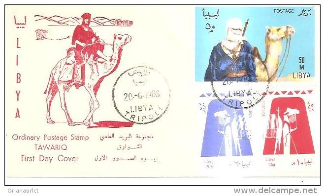 75891) FDC-della Libia- Ordinary Postage Stamp Tawariq- 20-6-1966 - Libia