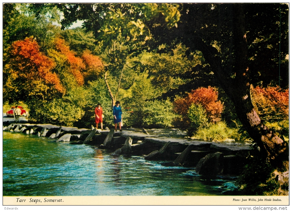 Tarr Steps, Somerset, England Postcard John Hinde Unposted - Minehead