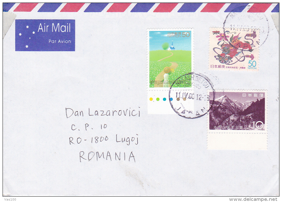 MOUNTAINS, MUSIC  STAMPS ON COVER, 2000 - Lettres & Documents