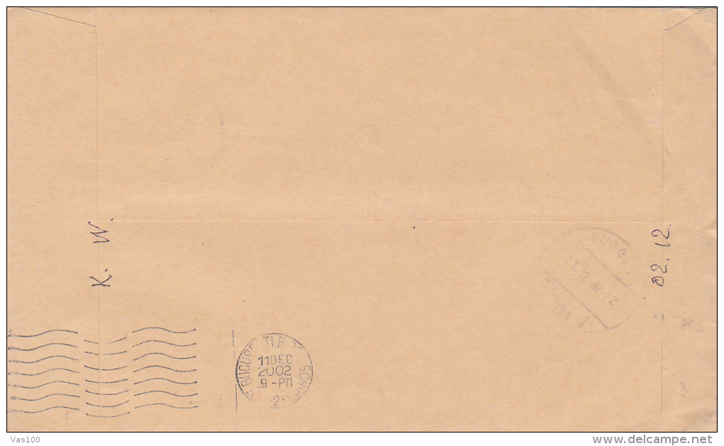 INTERNATIONAL LETTER WRITING WEEK, BEE ON FLOWER, STAMPS ON COVER, 2002 - Cartas & Documentos