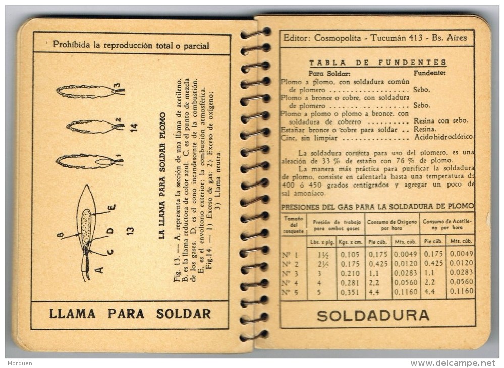 9182, Pequeño Libro  Ayudant Pactico PLOMERO. Construccion. Argentina 1949 - Arquitectura