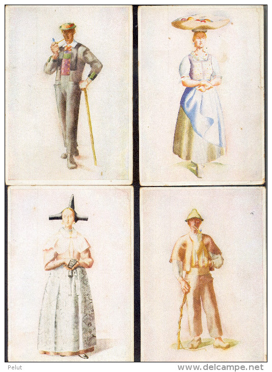 7 Cartes Costumes Allemands - Costumi