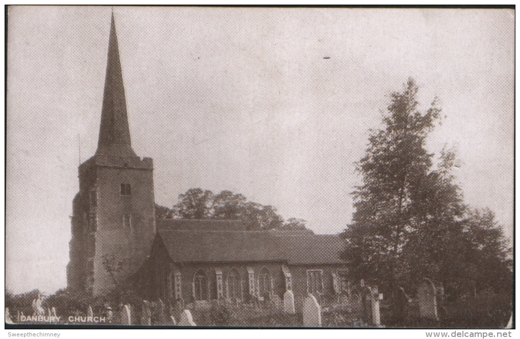 DANBURY CHURCH Nr Chelmsford COLLINS & SON Chelmsford UNUSED ESSEX OLD POSTCARD - Other & Unclassified