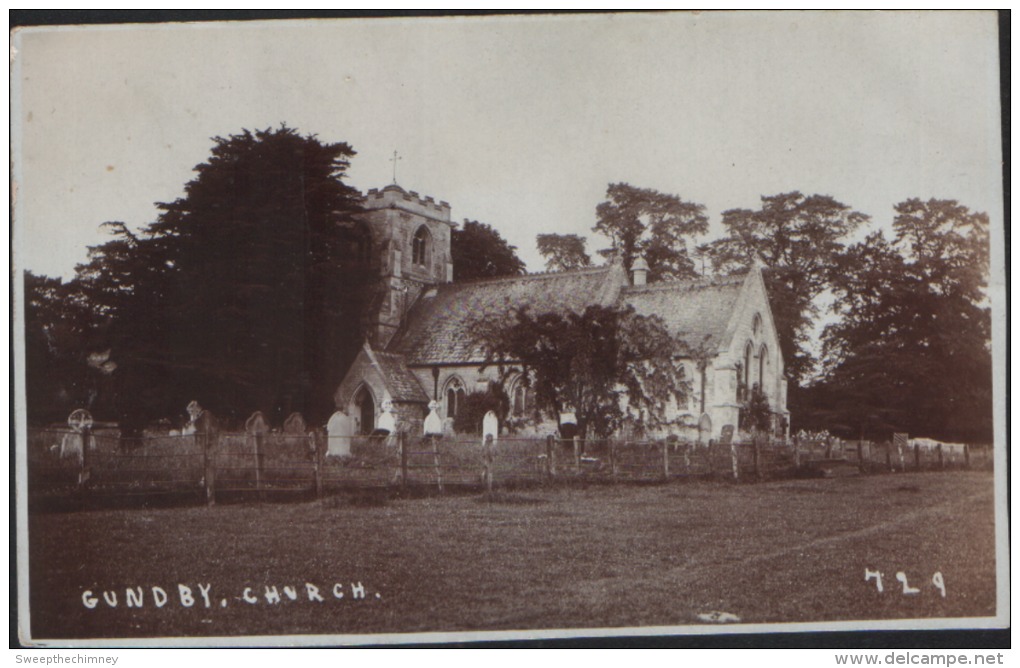 RP Gunby St. Peter Church Nr Spilsby Alford Skegness Lincolnshire OLD POSTCARD BY EW Peakpme Boston Unused - Altri & Non Classificati