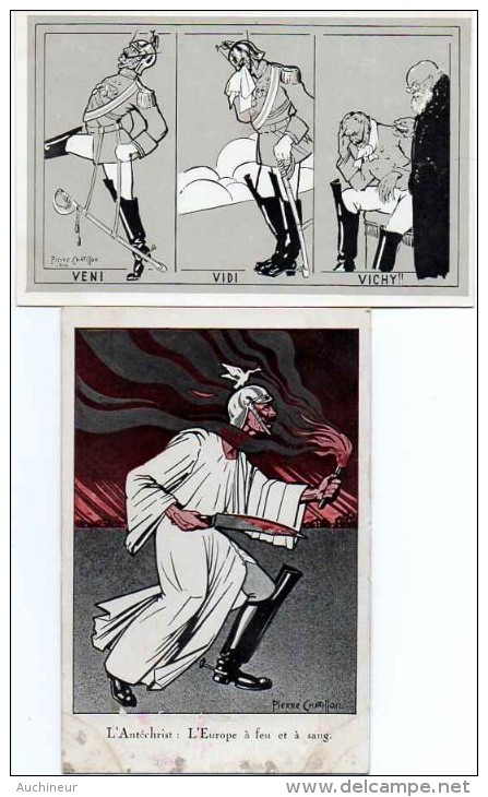 Anti-guillaume - Illustrateur Pierre Chatillon X 10 Cartes - War 1914-18