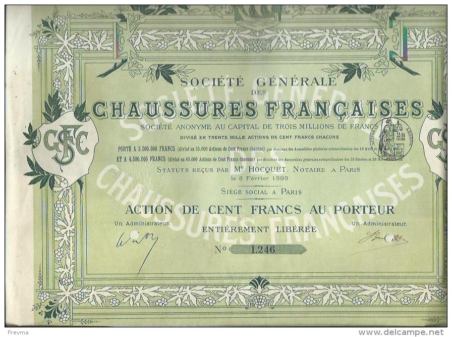 Chaussures Francaises 1898 - A - C