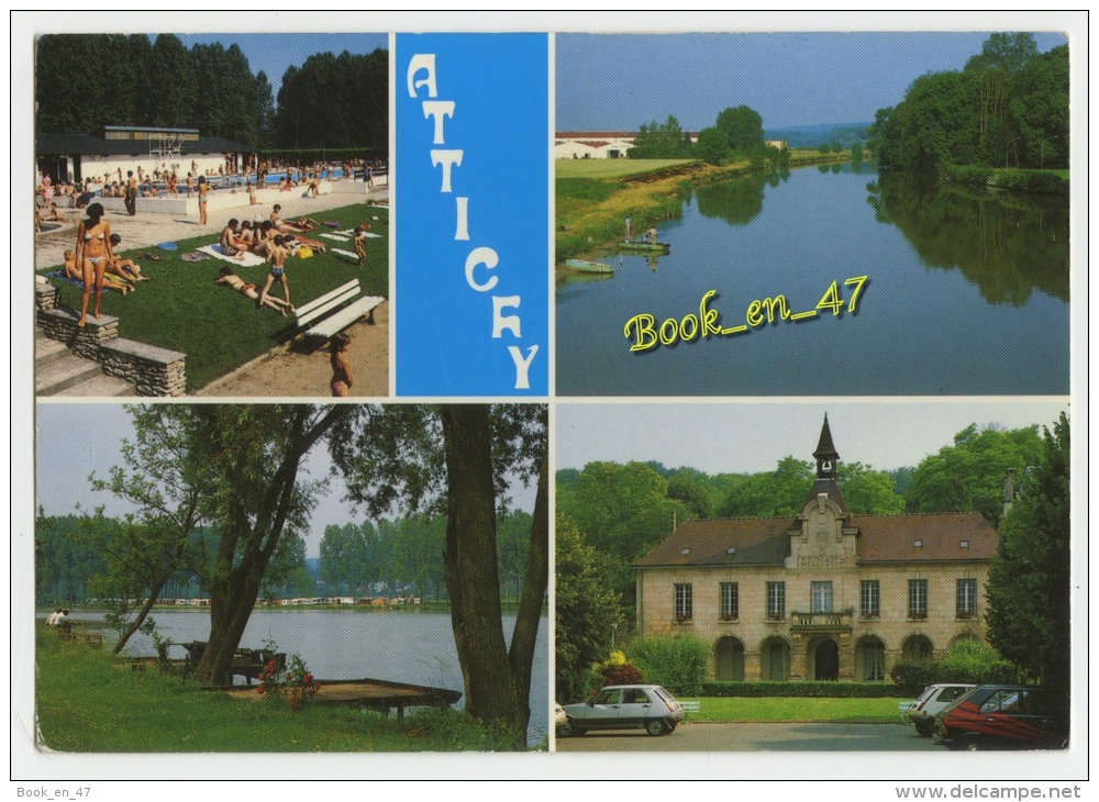 {65047} 60 Oise Attichy , Multivues ; Piscine , Camping , Mairie , L' Aisne ; Animée - Attichy