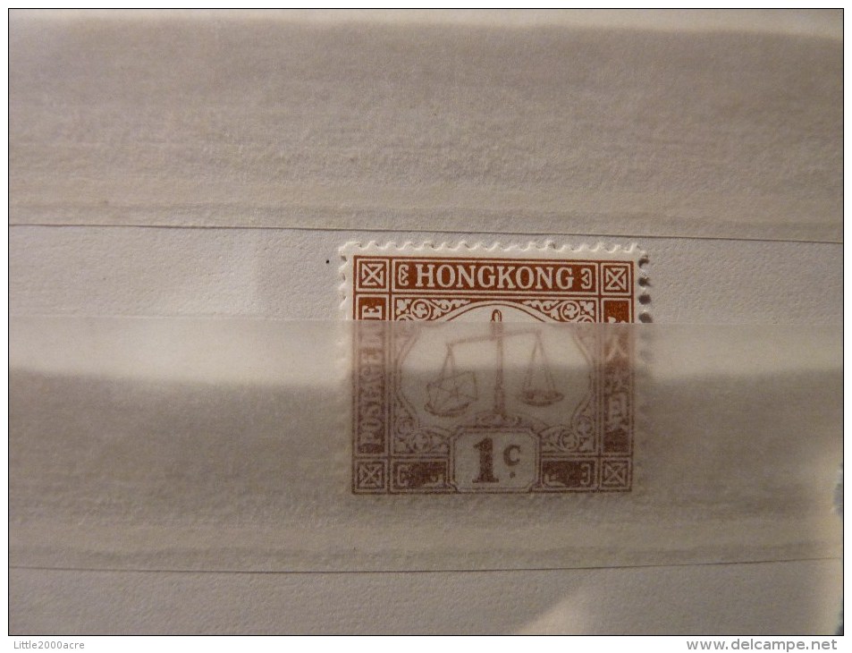 Hong Kong 1923 1c Brown Postage Due SGD 1 ScJ 1 - Impuestos