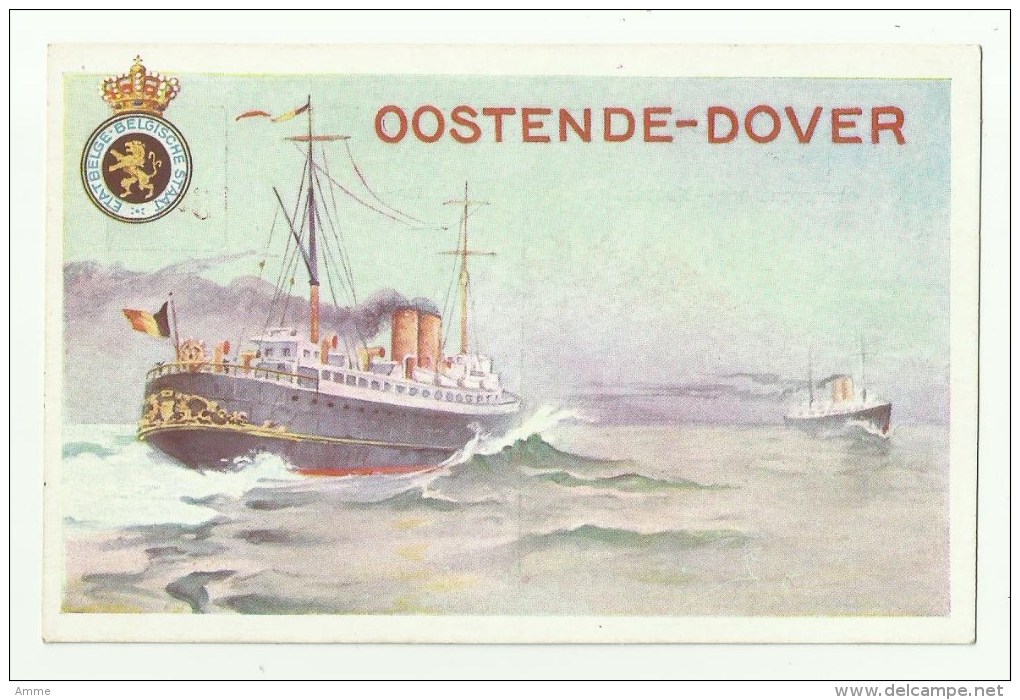 Oostende  *  Maalboot Oostende -Dover -  Paquebot     (Timbre 15 > 5 Ct) - Cartes Paquebot