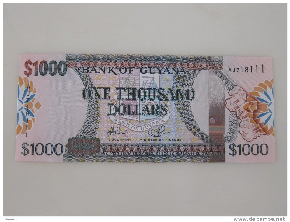 Bank Of Guyana,1000 Dollars, Last 3 Serial Number Specially With 111 - Guyana