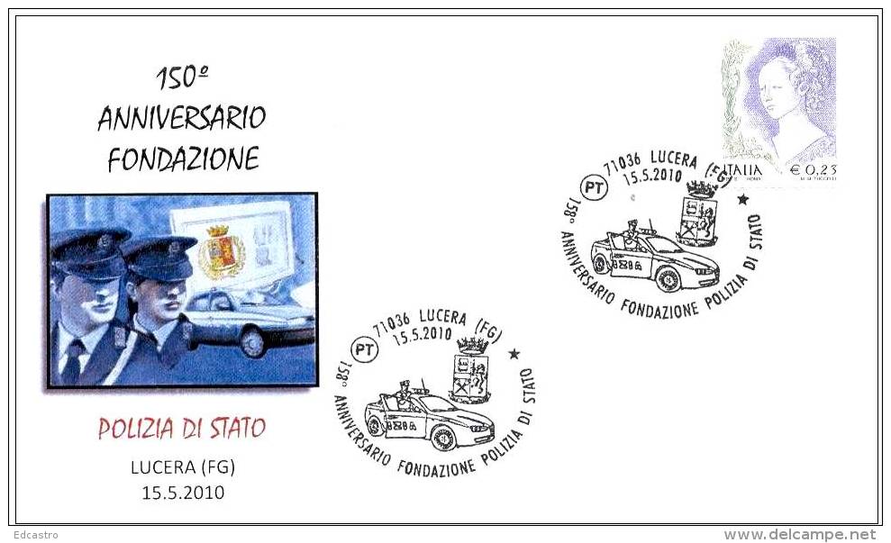 ITALIA ITALY 2010. SPECIAL POSTMARK. 150 YEARS OF FOUNDATION . POLIZIA DI STATO - Polizia – Gendarmeria