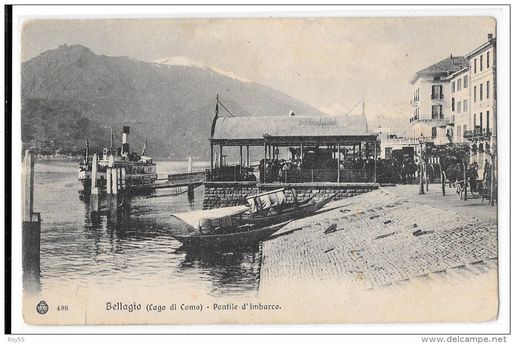 LOMBARDIA-COMO-BELLAGIO PONTILE D'IMBARCO PARTENZA TRAGHETTI LAGO DI COMO - Andere & Zonder Classificatie