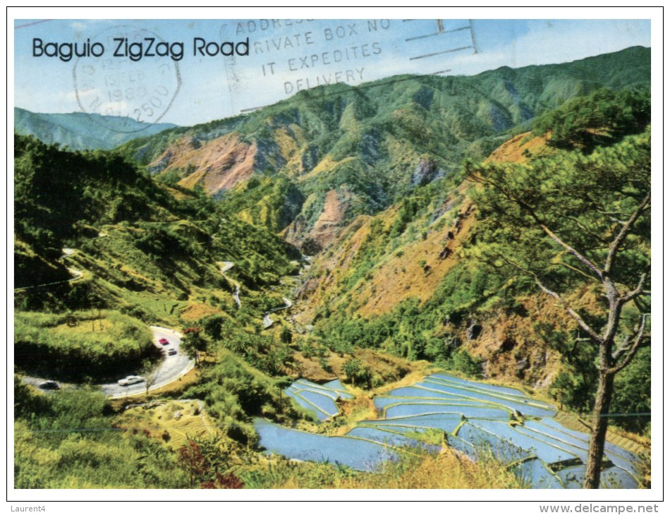 (PH 717) Philippines To Australia RTS - DLO Postcard - Zig Zag Road Buuio - Philippines