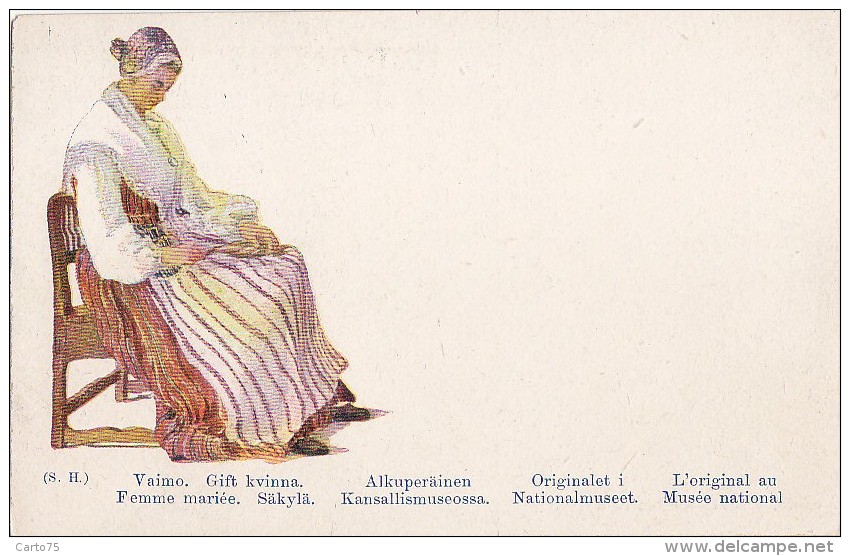 Finlande - Suomi - Costumes Folklore - Femme Mariée - Finlande